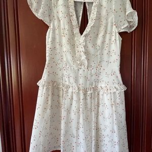 White floral dress
